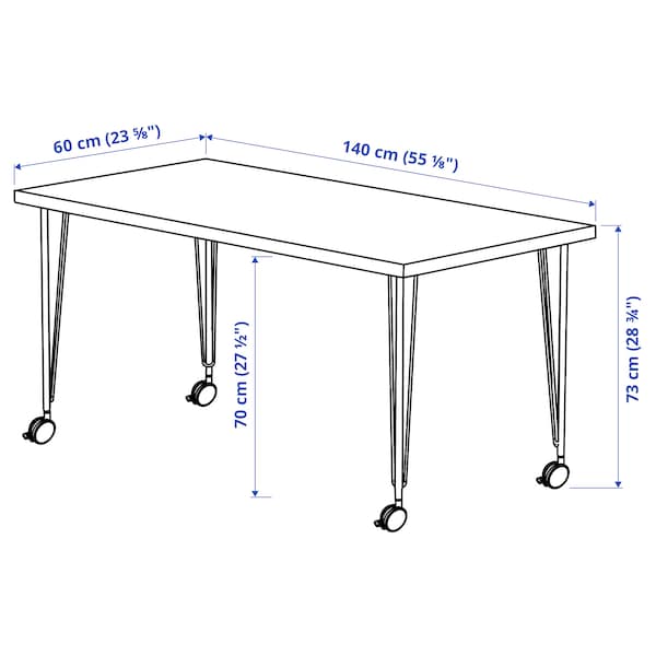 IKEA MITTCIRKEL / KRILLE desk, lively pine effect black, 55 1/8x23 5/8 in , IKEA Sale | 26084BAKV