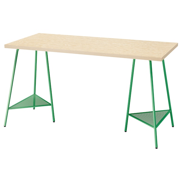 IKEA MITTCIRKEL / TILLSLAG desk, lively pine effect/green, 55 1/8x23 5/8 in , IKEA Sale | 49108SARQ