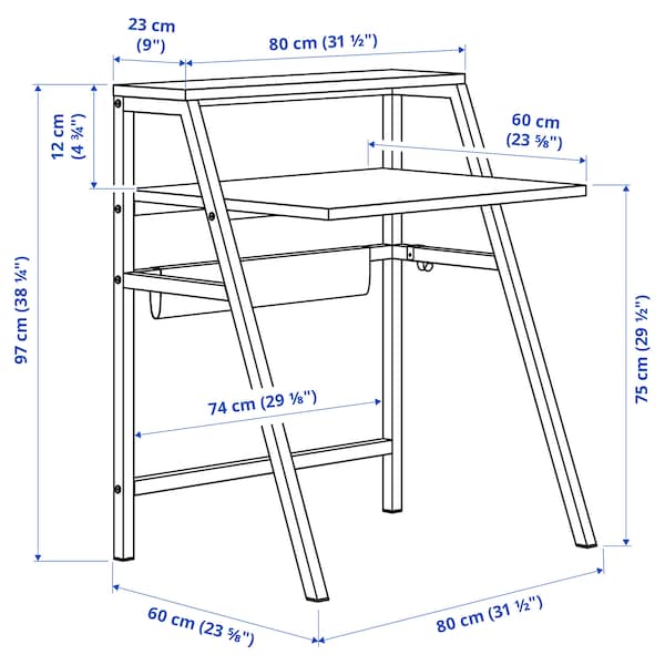 IKEA MITTPLAN desk, white, 31 1/2x23 5/8 in , IKEA Sale | 59760CYOA