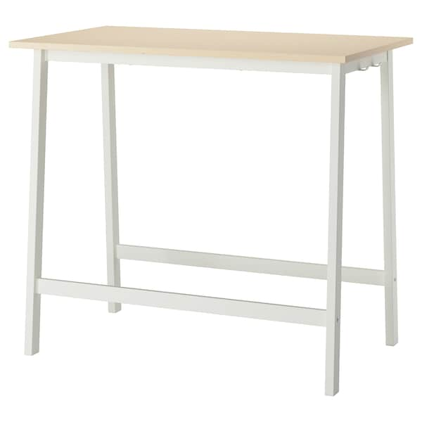 IKEA MITTZON conference table, birch veneer/white, 47 1/4x26 3/4x41 3/8 in , IKEA Sale | 46530RIDY