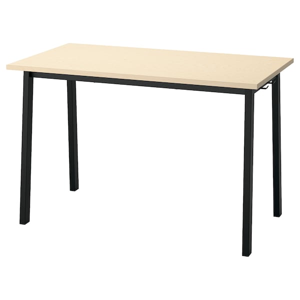 IKEA MITTZON conference table, birch veneer/black, 47 1/4x26 3/4x29 1/2 in , IKEA Sale | 52906YEWD