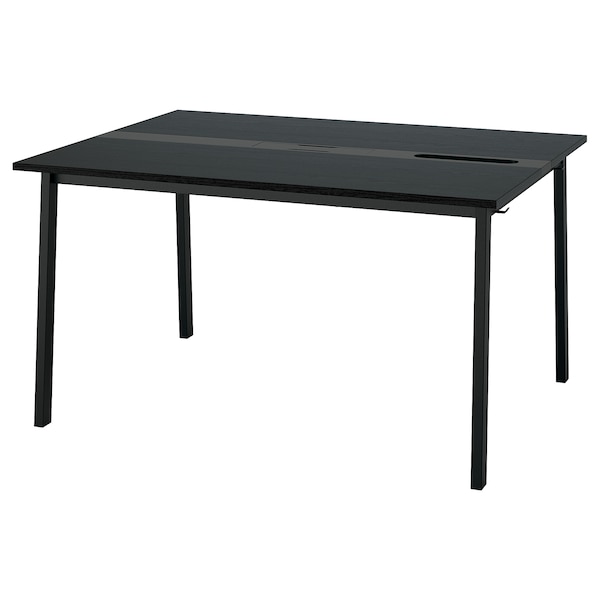 IKEA MITTZON conference table, black stained ash veneer/black, 55 1/8x42 1/2x29 1/2 in , IKEA Sale | 79106APOB