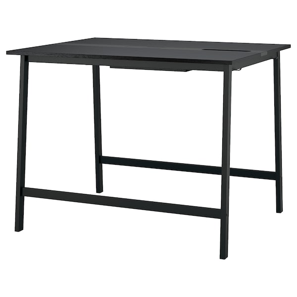 IKEA MITTZON conference table, black stained ash veneer/black, 55 1/8x42 1/2x41 3/8 in , IKEA Sale | 80625KEDR