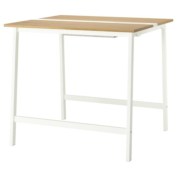 IKEA MITTZON conference table, oak veneer/white, 47 1/4x42 1/2x41 3/8 in , IKEA Sale | 68215KQUG