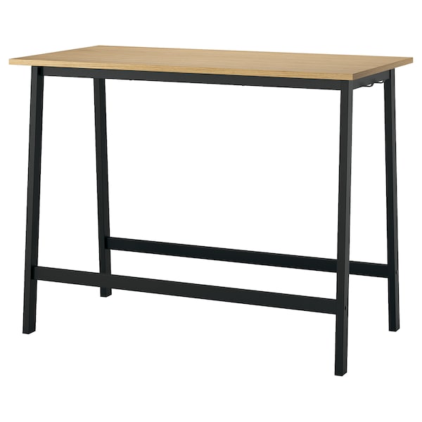 IKEA MITTZON conference table, oak veneer/black, 55 1/8x26 3/4x41 3/8 in , IKEA Sale | 34718IYND