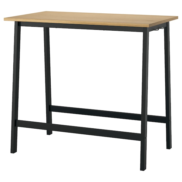 IKEA MITTZON conference table, oak veneer/black, 47 1/4x26 3/4x41 3/8 in , IKEA Sale | 78369EVPM