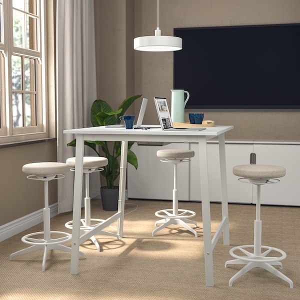 IKEA MITTZON conference table, white, 47 1/4x42 1/2x41 3/8 in , IKEA Sale | 71859DVAS