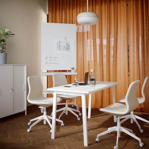 IKEA MITTZON conference table, white, 55 1/8x26 3/4x29 1/2 in , IKEA Sale | 71590VHIX