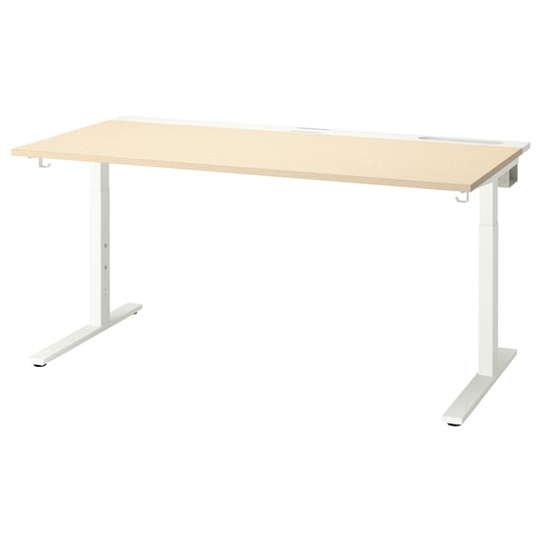 IKEA MITTZON desk, birch veneer white, 63x31 1/2 in , IKEA Sale | 78235TNVQ