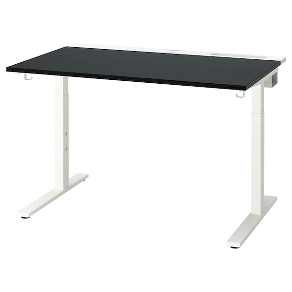 IKEA MITTZON desk, black stained ash veneer/white, 47 1/4x31 1/2 in , IKEA Sale | 28934KIDW