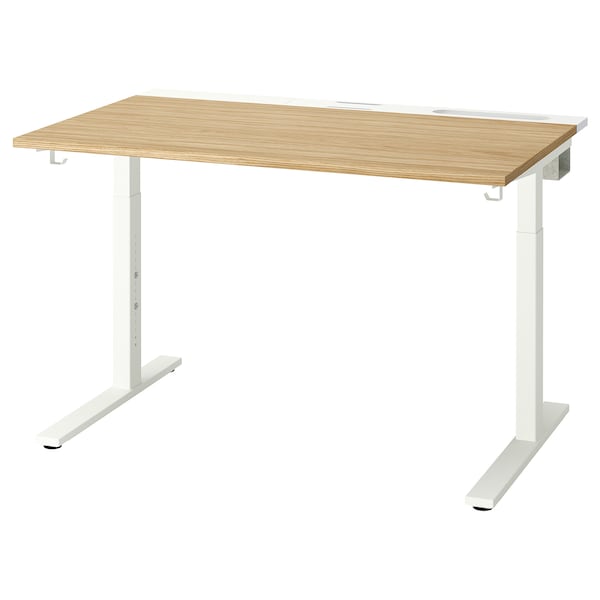 IKEA MITTZON desk, oak veneer/white, 47 1/4x31 1/2 in , IKEA Sale | 28759MZDE