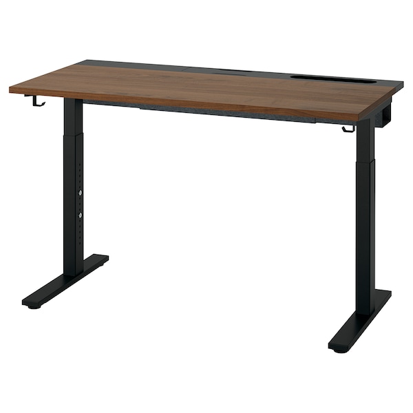 IKEA MITTZON desk, walnut veneer/black, 47 1/4x23 5/8 in , IKEA Sale | 29306JWIH