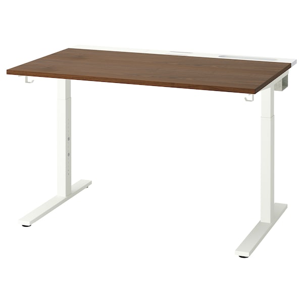 IKEA MITTZON desk, walnut veneer/white, 47 1/4x31 1/2 in , IKEA Sale | 06148NHAV