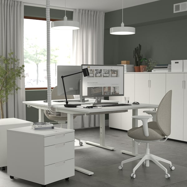 IKEA MITTZON desk, white, 47 1/4x23 5/8 in , IKEA Sale | 05324NFKR