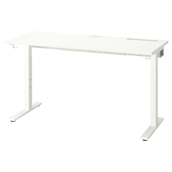 IKEA MITTZON desk, white, 55 1/8x23 5/8 in , IKEA Sale | 08693QCBF