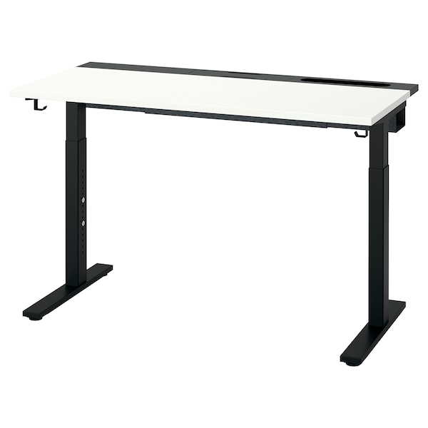 IKEA MITTZON desk, white/black, 47 1/4x23 5/8 in , IKEA Sale | 62175JFES