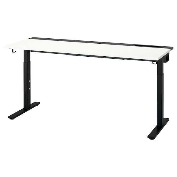 IKEA MITTZON desk, white/black, 63x23 5/8 in , IKEA Sale | 75463HLWO