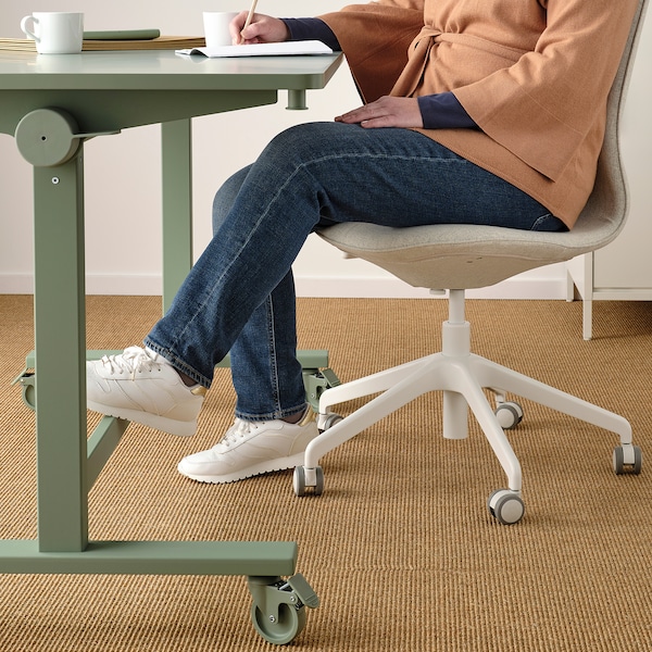 IKEA MITTZON foldable table with castors, green, 55 1/8x27 1/2 in , IKEA Sale | 41256JYKI