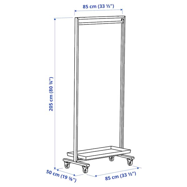 IKEA MITTZON frame w cstrs/clths rail/disp shlf, white, 33 1/2x80 3/4 in , IKEA Sale | 65083SRDO