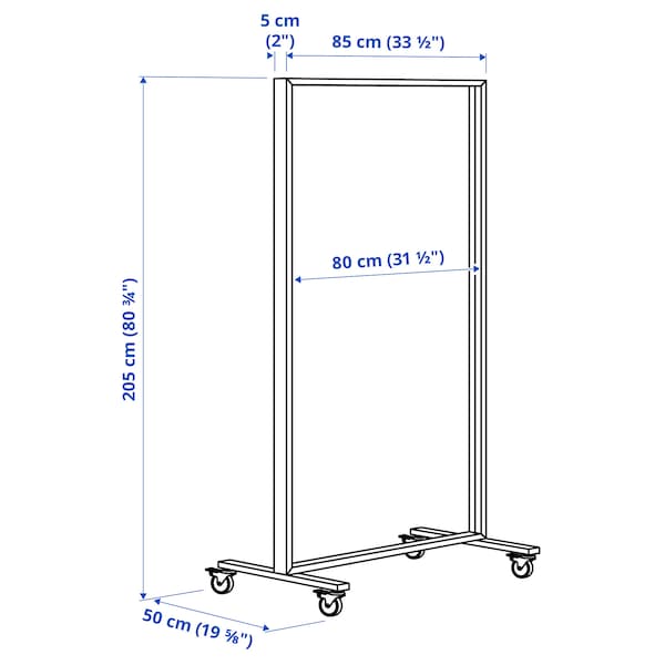 IKEA MITTZON frame with castors, white, 33 1/2x80 3/4x19 5/8 in , IKEA Sale | 64807TIXG