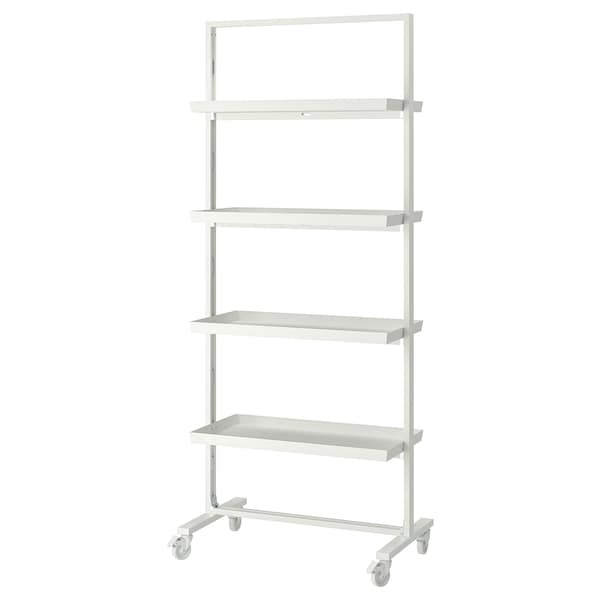 IKEA MITTZON frame with castors/display shelf, white, 33 1/2x80 3/4 in , IKEA Sale | 50187FBQS