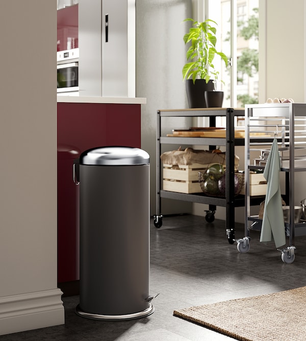 IKEA MJÖSA pedal bin, dark gray, 8 gallon , IKEA Sale | 31597UVFR