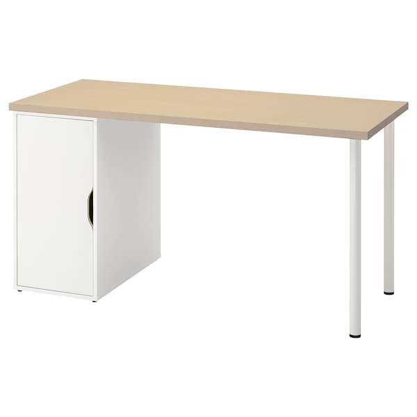 IKEA MÅLSKYTT / ALEX desk, birch/white, 55 1/8x23 5/8 in , IKEA Sale | 17960YLPR