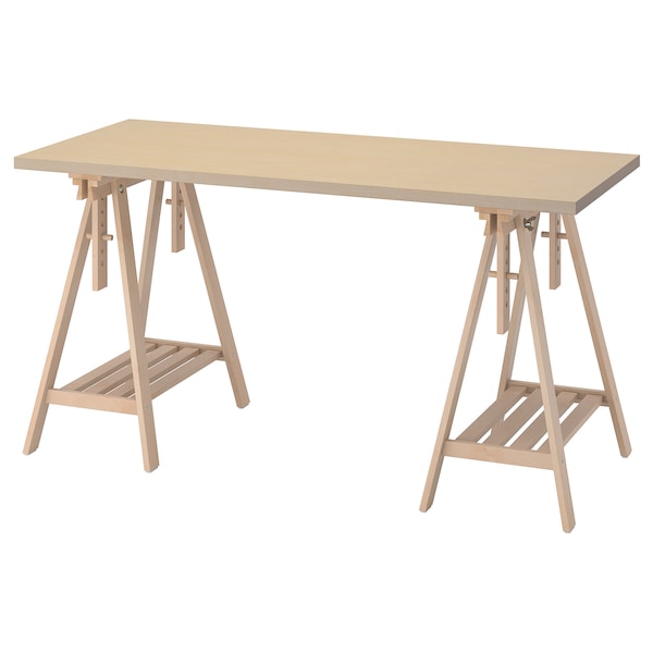 IKEA MÅLSKYTT / MITTBACK desk, birch, 55 1/8x23 5/8 in , IKEA Sale | 02189WADR