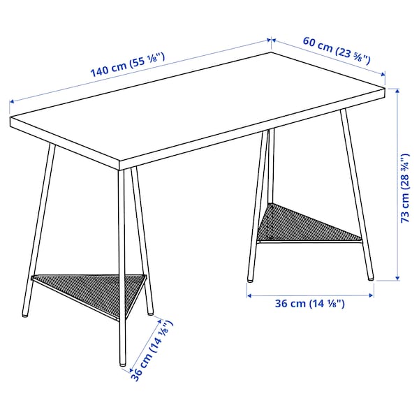 IKEA MÅLSKYTT / TILLSLAG desk, birch/green, 55 1/8x23 5/8 in , IKEA Sale | 81792HWIP