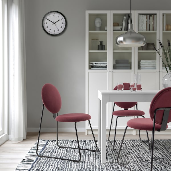 IKEA MÅNHULT chair, black/Hakebo deep red , IKEA Sale | 26037WLEI