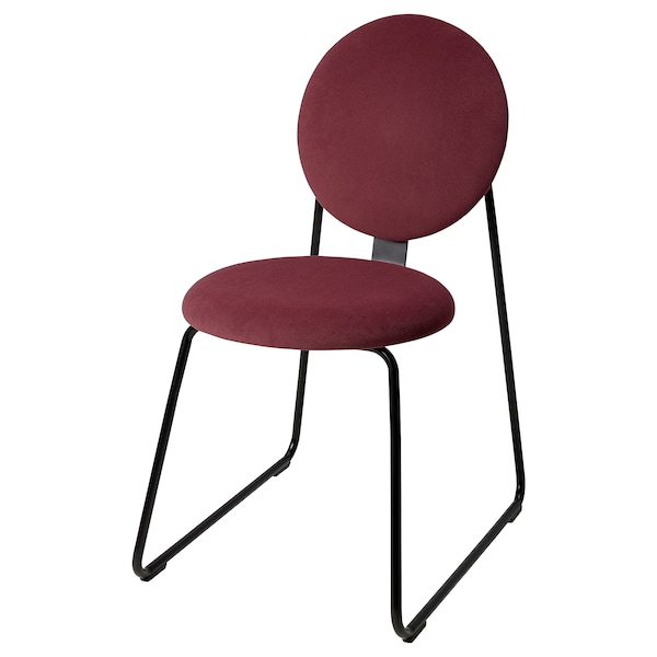 IKEA MÅNHULT chair, black/Hakebo deep red , IKEA Sale | 26037WLEI