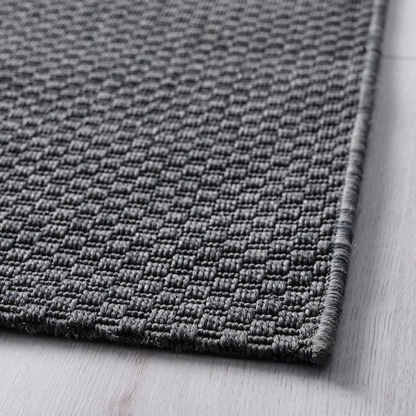 IKEA MORUM Rug flatwoven, in/outdoor, indoor/outdoor dark gray, 6 ' 7 inx9 ' 10 in , IKEA Sale | 37680WQZR