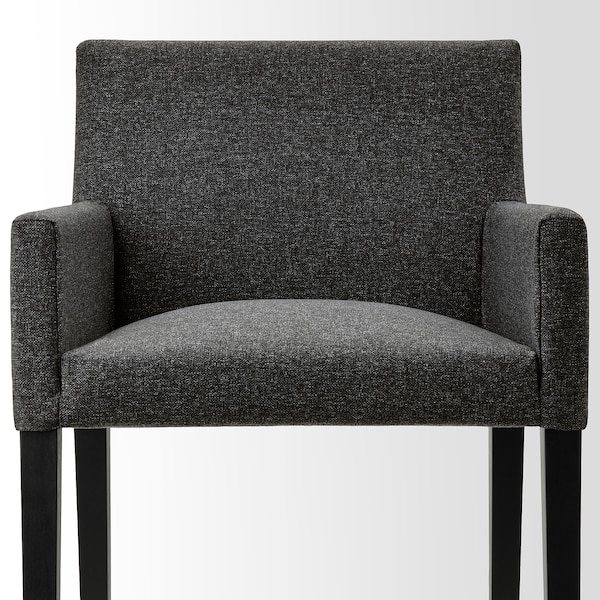 IKEA MÅRENÄS chair with armrests, black/Gunnared dark gray , IKEA Sale | 64879OSKT