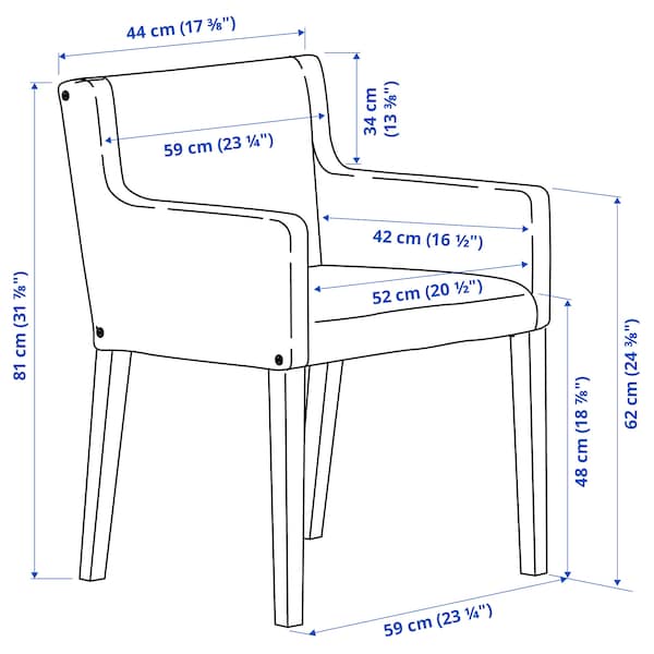 IKEA MÅRENÄS chair with armrests, black/Gunnared dark gray , IKEA Sale | 64879OSKT