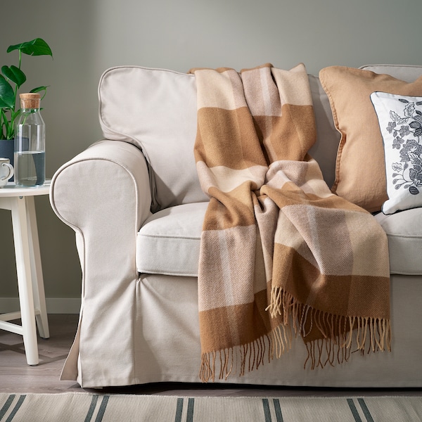 IKEA MYRULL throw, light brown, 51x67 in , IKEA Sale | 43750PVCK