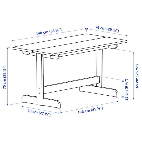 IKEA NACKANÄS table, acacia, 55 1/8x29 7/8 in , IKEA Sale | 16325QANB