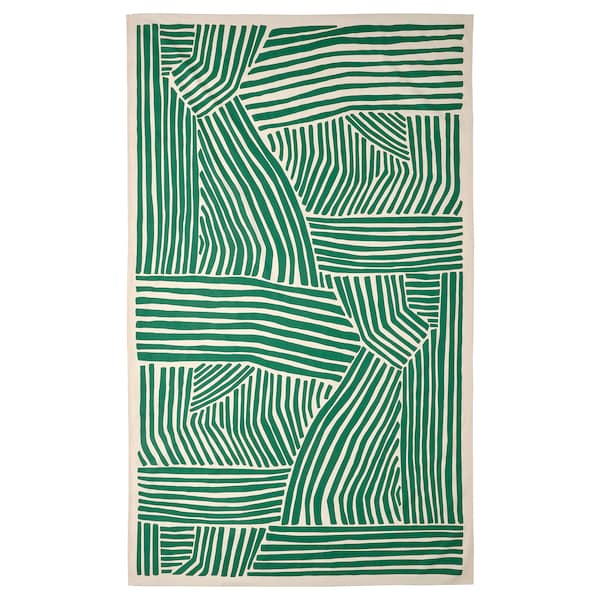 IKEA NÄBBFISK tablecloth, patterned off-white/dark green, 57x94 in , IKEA Sale | 31764WNHP