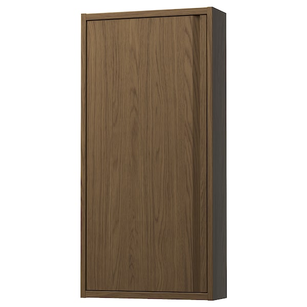 IKEA ÄNGSJÖN wall cabinet with door, brown oak effect, 18x6x37 in , IKEA Sale | 60973AXRY