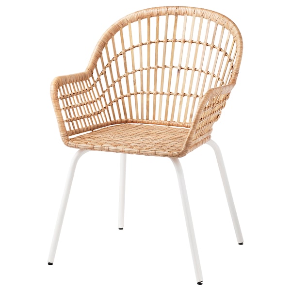 IKEA NILSOVE Armchair, rattan, white , IKEA Sale | 18263RXEV