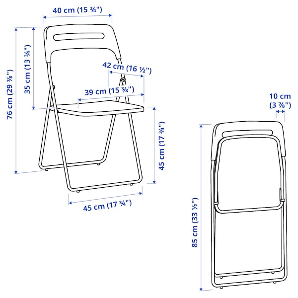 IKEA NISSE Folding chair, black , IKEA Sale | 23945TFWY