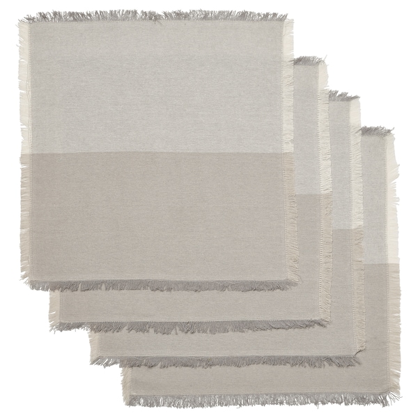 IKEA NISSÖGA napkin, gray/white, 14x14 in, 4 pack , IKEA Sale | 46807UOTY