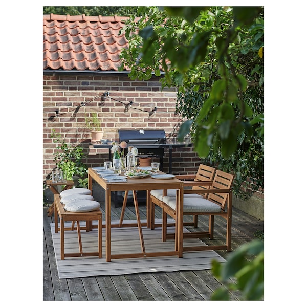 IKEA NÄMMARÖ bench, outdoor, light brown stained, 47 1/4 in , IKEA Sale | 91682NUQA