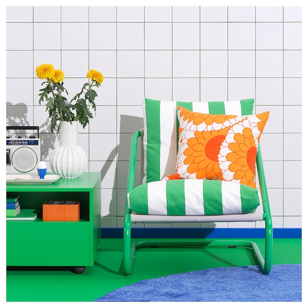 IKEA ÖNNESTAD cushion set armchair, green/white/Radbyn , IKEA Sale | 15874NYMD