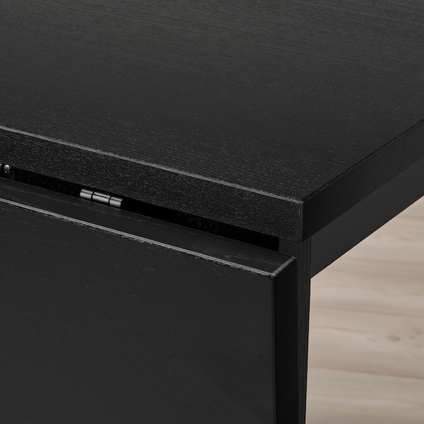 IKEA NORDVIKEN drop-leaf table, black, 29 1/8/41x29 1/8 in , IKEA Sale | 48713ZOJP