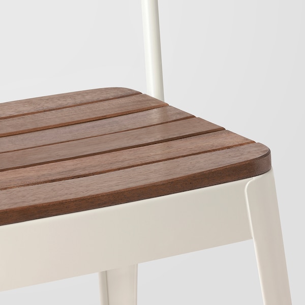 IKEA NORRMANSÖ chair, outdoor, indoor/outdoor beige/acacia , IKEA Sale | 40569MNCG