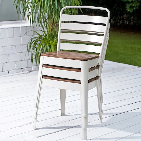 IKEA NORRMANSÖ chair, outdoor, indoor/outdoor beige/acacia , IKEA Sale | 40569MNCG