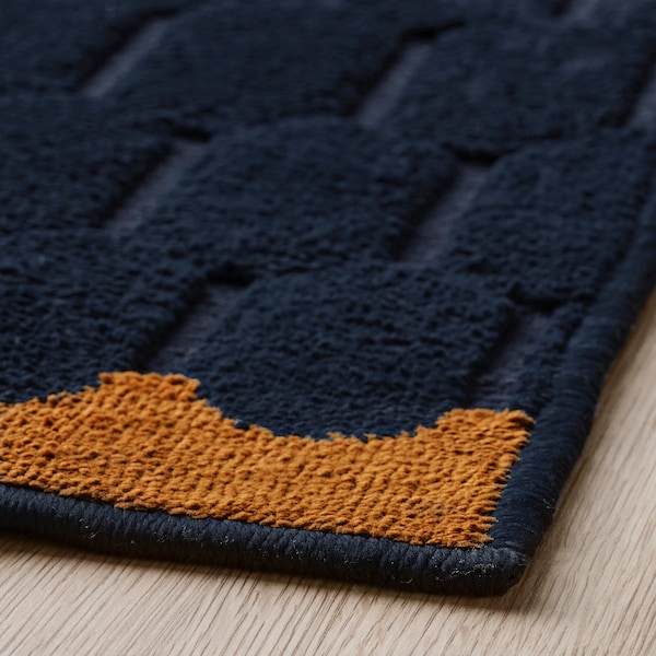 IKEA NÖVLING rug, low pile, dark blue/yellow-brown, 5'7 inx7'10 in , IKEA Sale | 32675RJEX