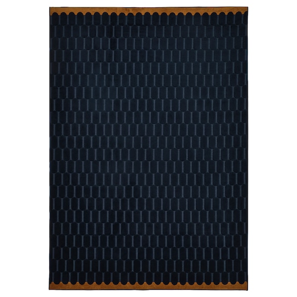 IKEA NÖVLING rug, low pile, dark blue/yellow-brown, 5\'7 inx7\'10 in , IKEA Sale | 32675RJEX