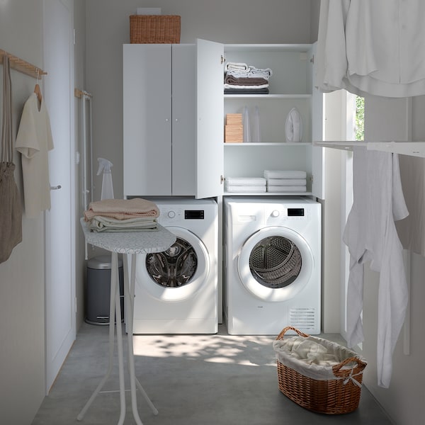 IKEA NYSJÖN cabinet for washing machine, white, 25 5/8x74 3/4 in , IKEA Sale | 09157JBZL