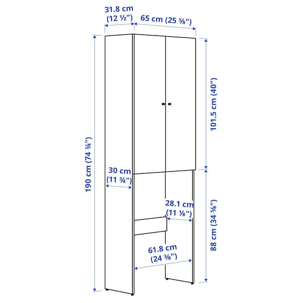 IKEA NYSJÖN cabinet for washing machine, white, 25 5/8x74 3/4 in , IKEA Sale | 09157JBZL